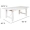 Flash Furniture 8'x40" White Table/4 Bench Set XA-FARM-2-WH-GG - alternate 2